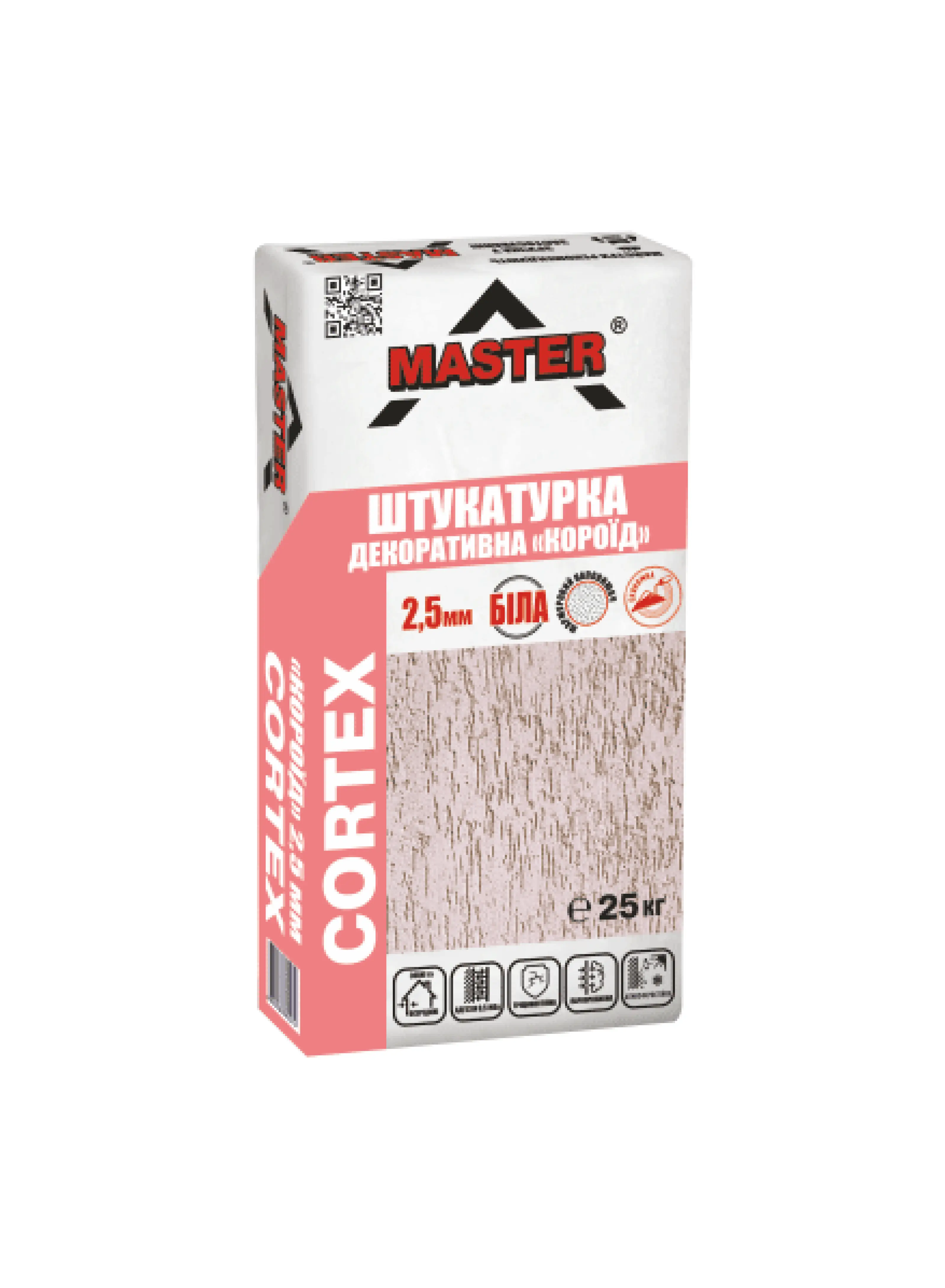 Штукатурка декоративна TM "Master" "Master-Cortex" (короїд 2,5 мм), 25 кг
