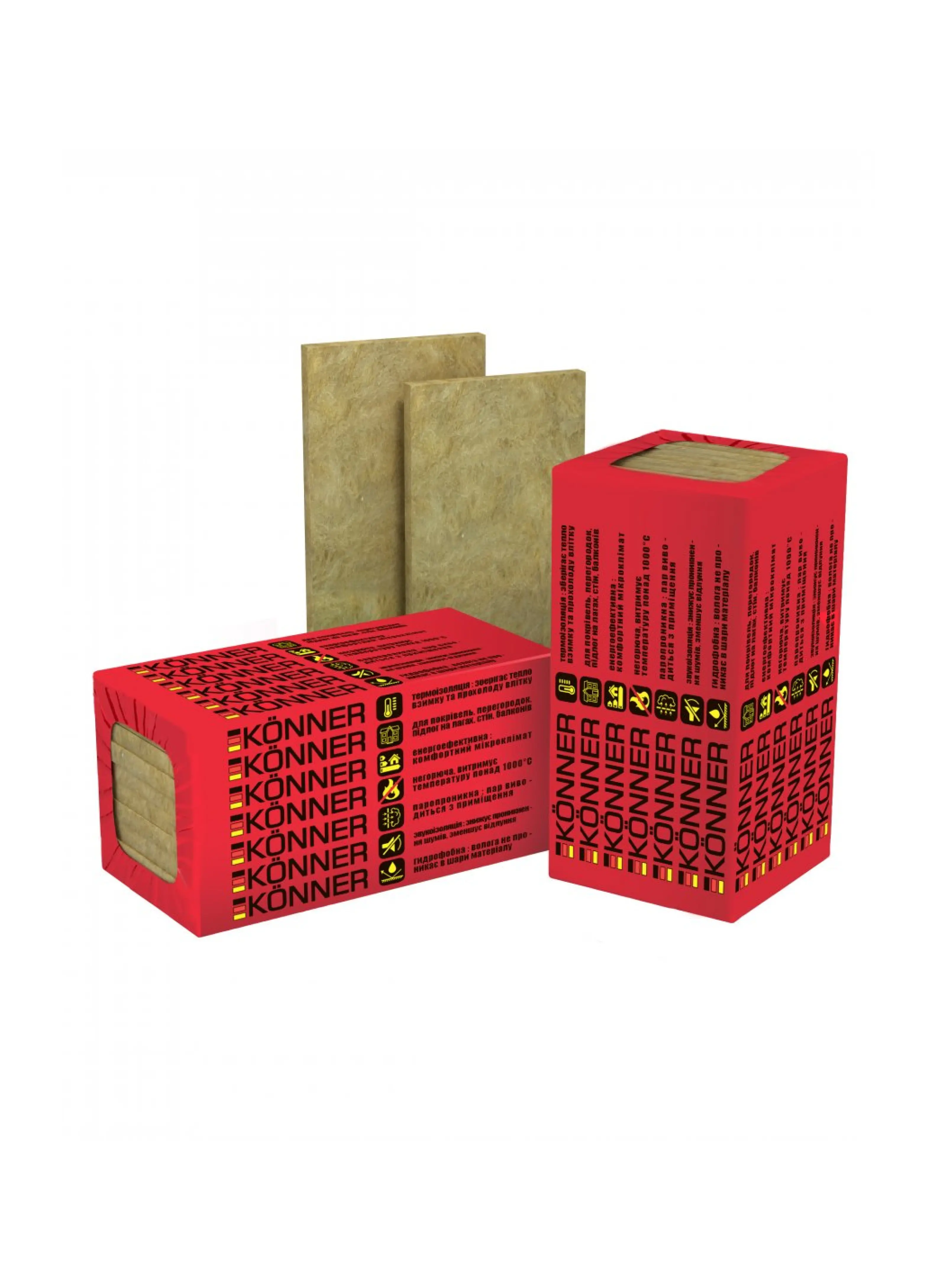 Мінераловатна плита TM "Konner" 80x50 (10 шт/6 кв. м)