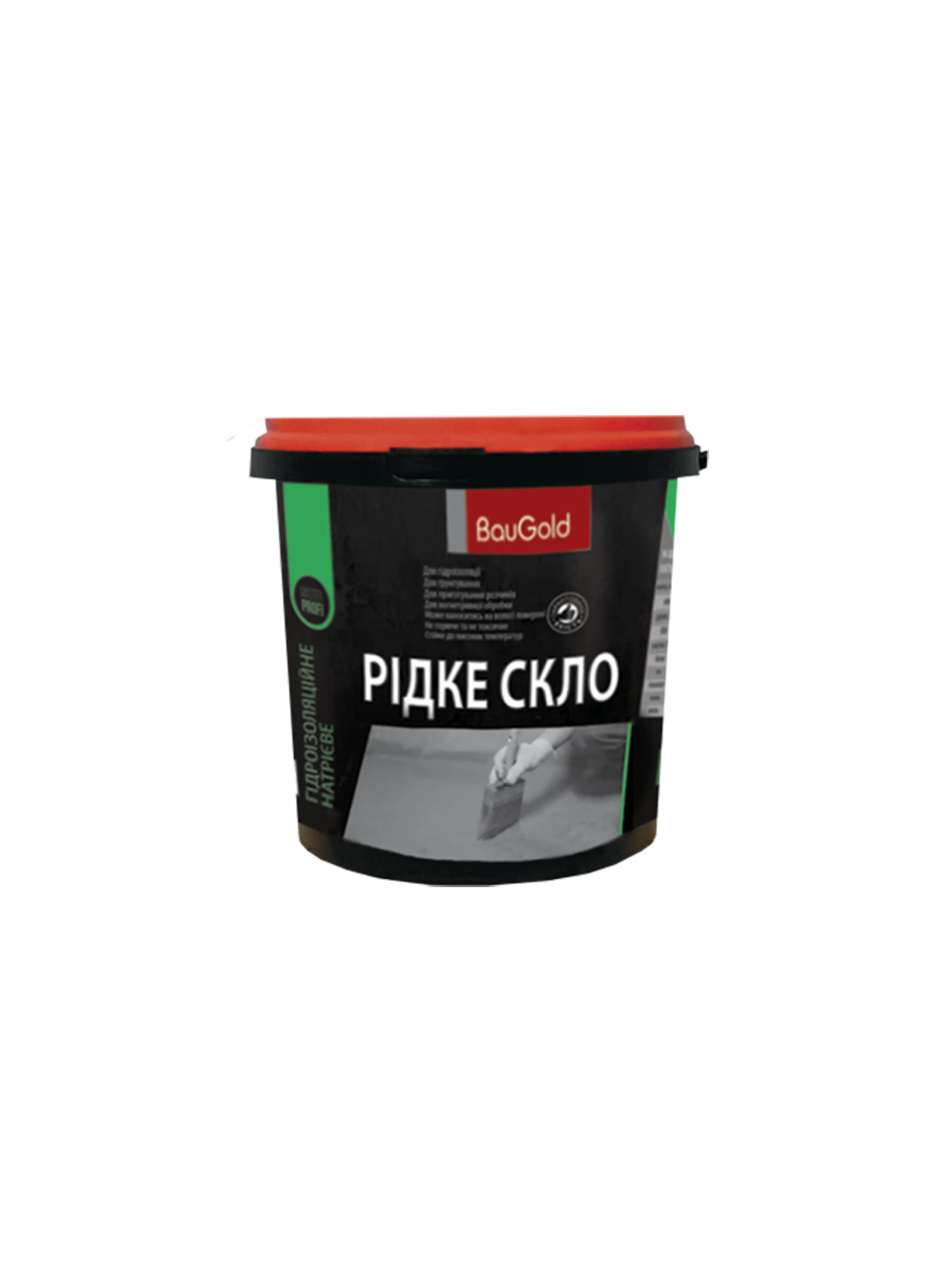 Рідке скло гідроізоляційне натрієве TM "BauGold", 1,3 кг