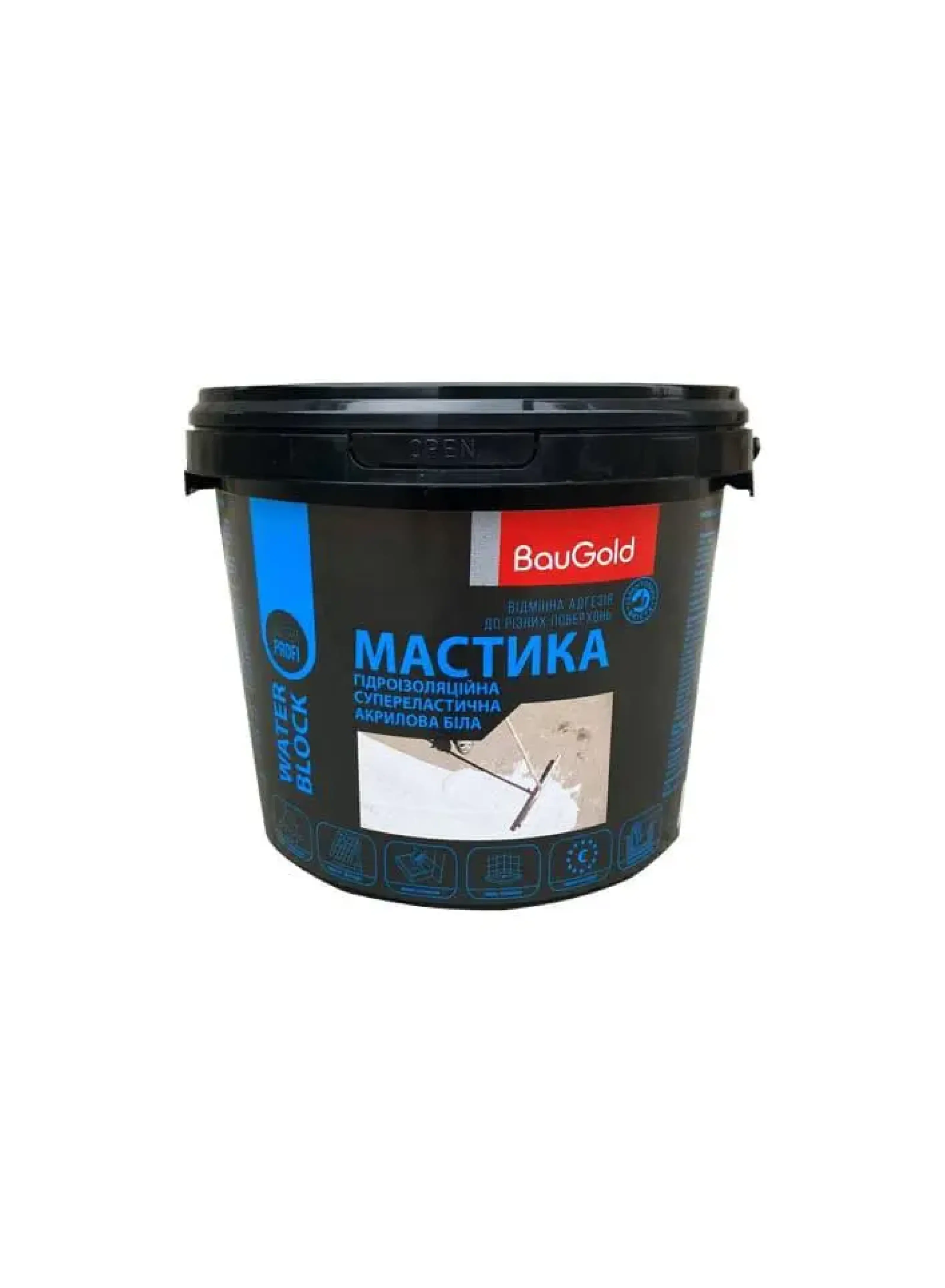 Гідроізоляція супереластична біла TM "Baugold", 3,0 кг.