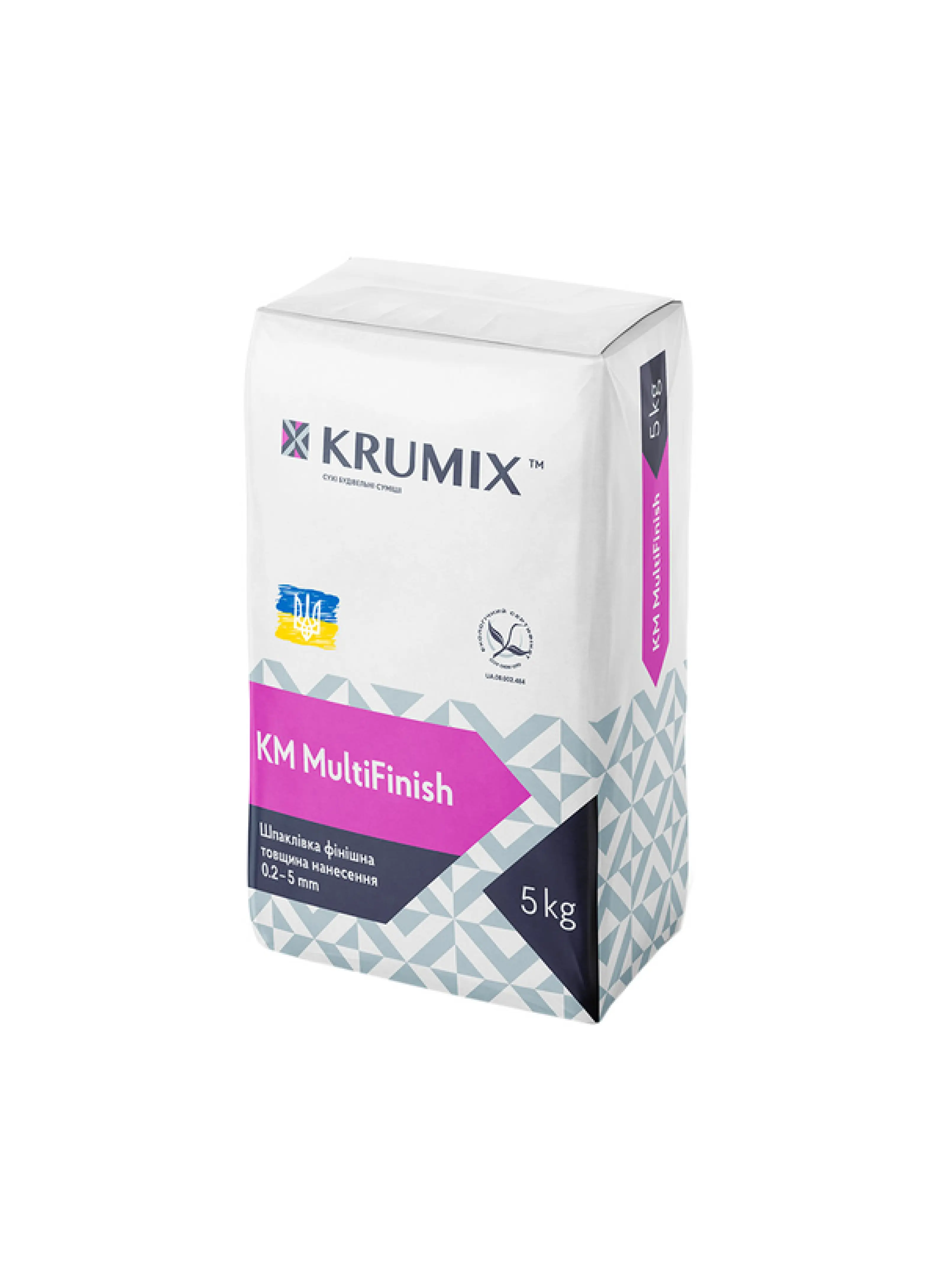 Шпатлівка гіпсова TM "Krumix" "KM MultiFinish", 4/5 кг