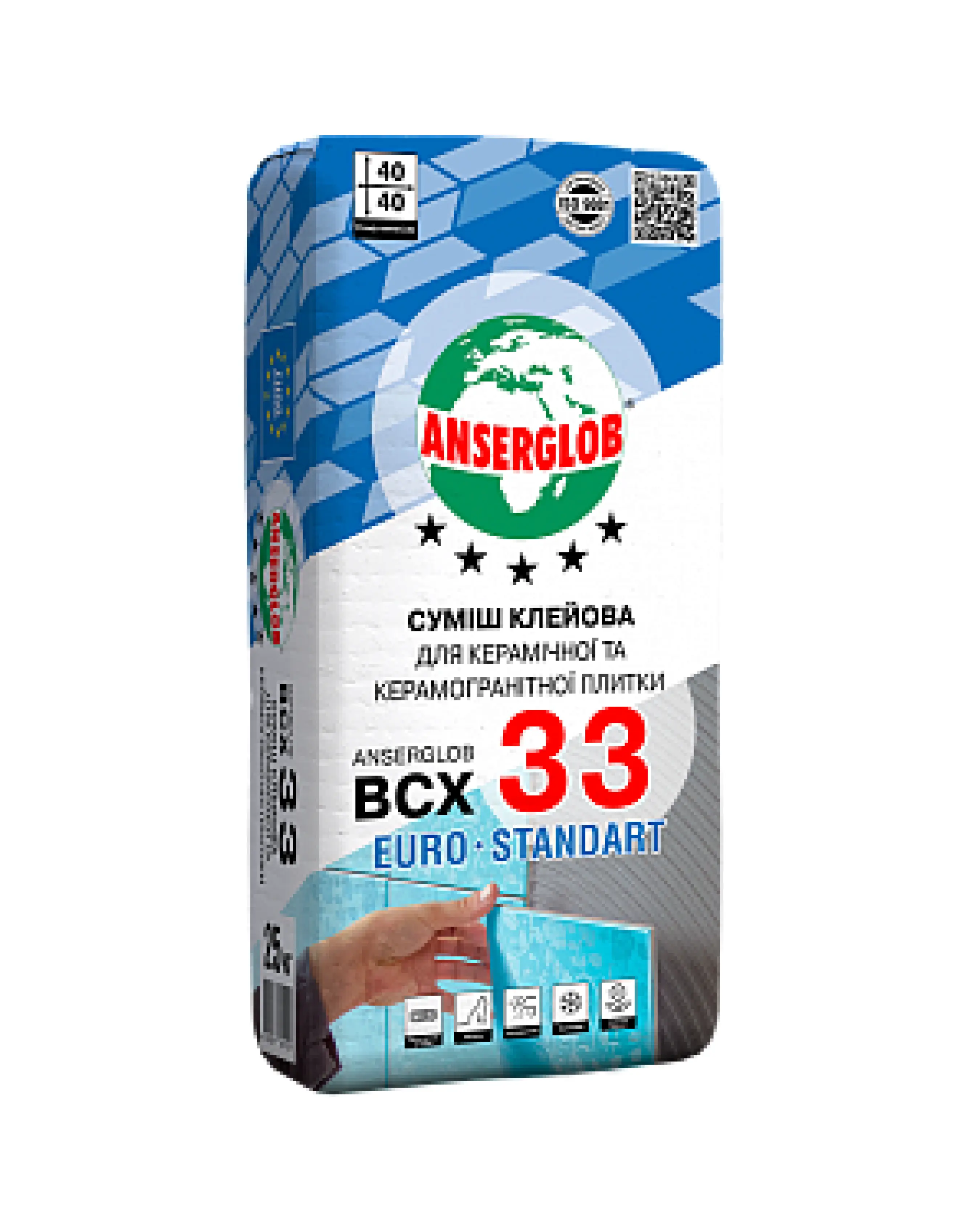 Суміш клейова TM "Anserglob" "BCX-33", 25 кг