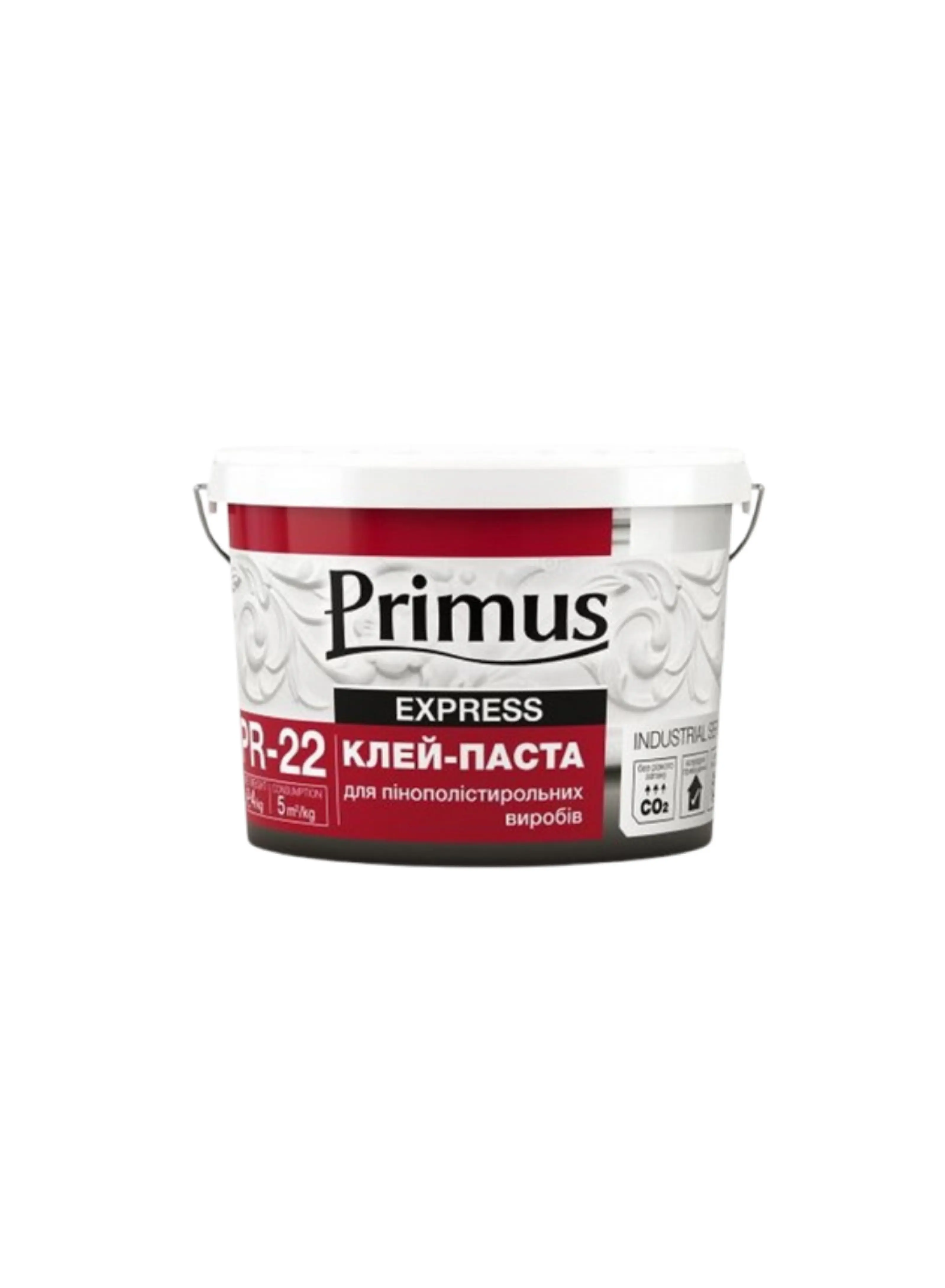 Клей-паста  для пінополістирольних та пінопластових виробів "Primus PR-22", 1,5 кг