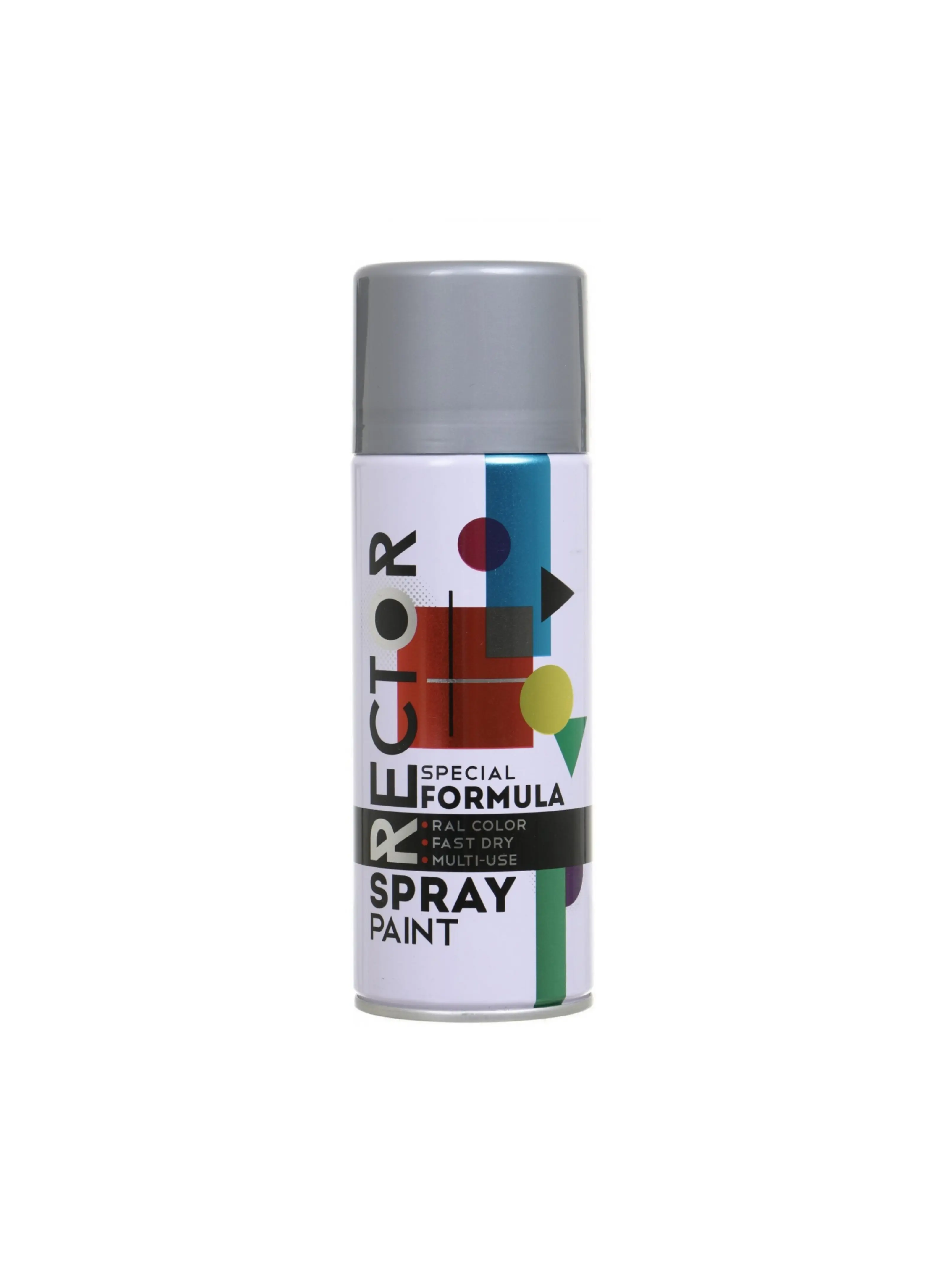 Емаль універсальна сріблястий глянець (9006) TM "Rector" (аерозоль), 400 мл