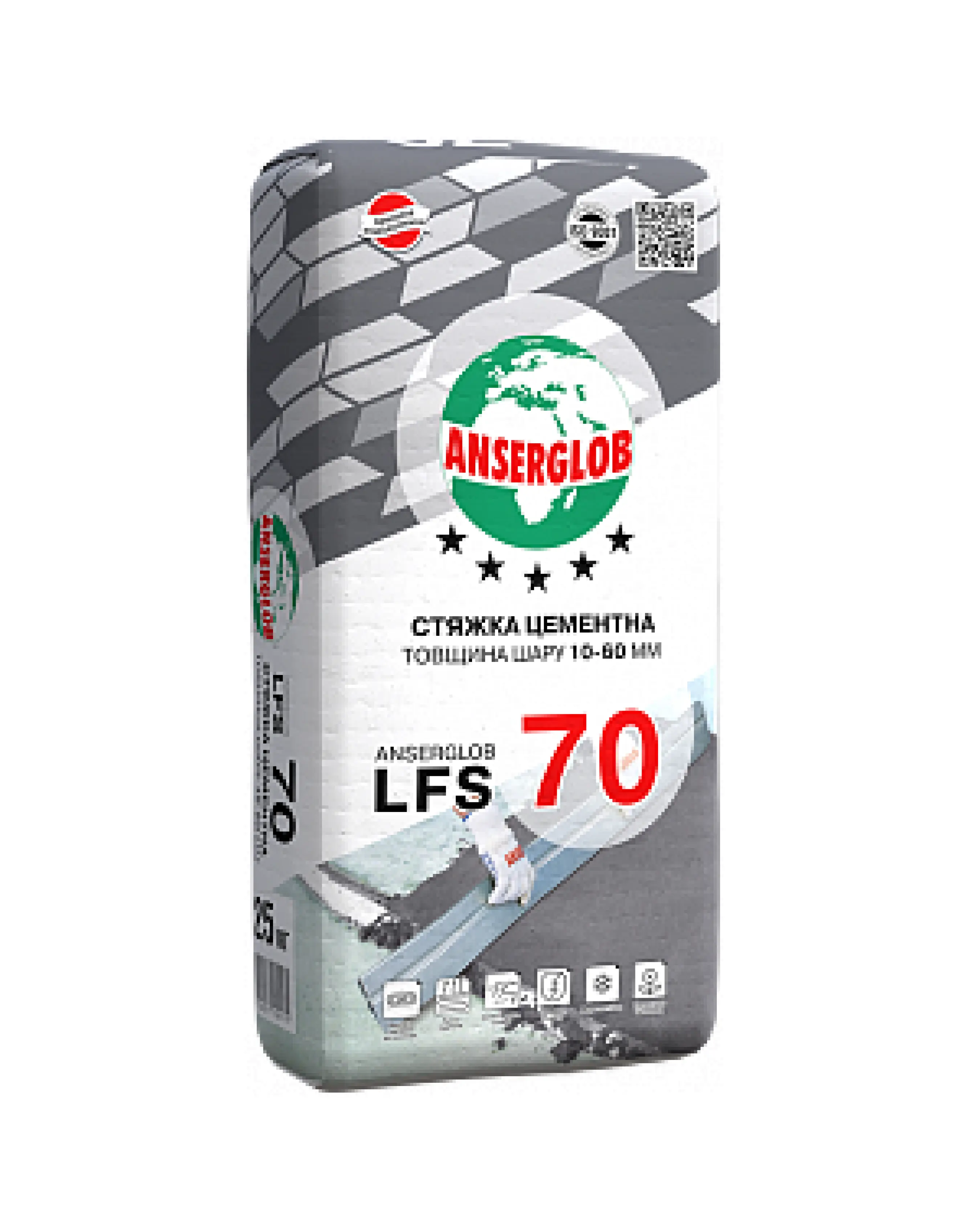 Стяжка цементна TM "Anserglob" "LFS-70", 25 кг