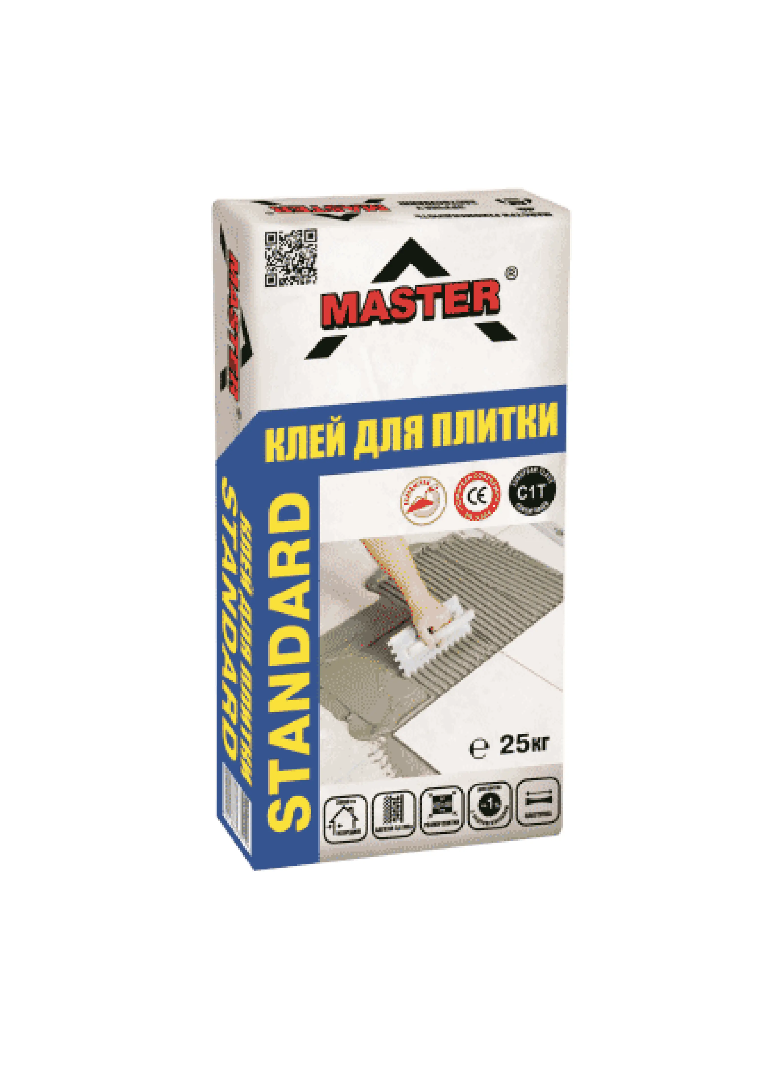 Клейова суміш для закріплення облицювальних матеріалів TM "Master" "Master-Standard", 25 кг