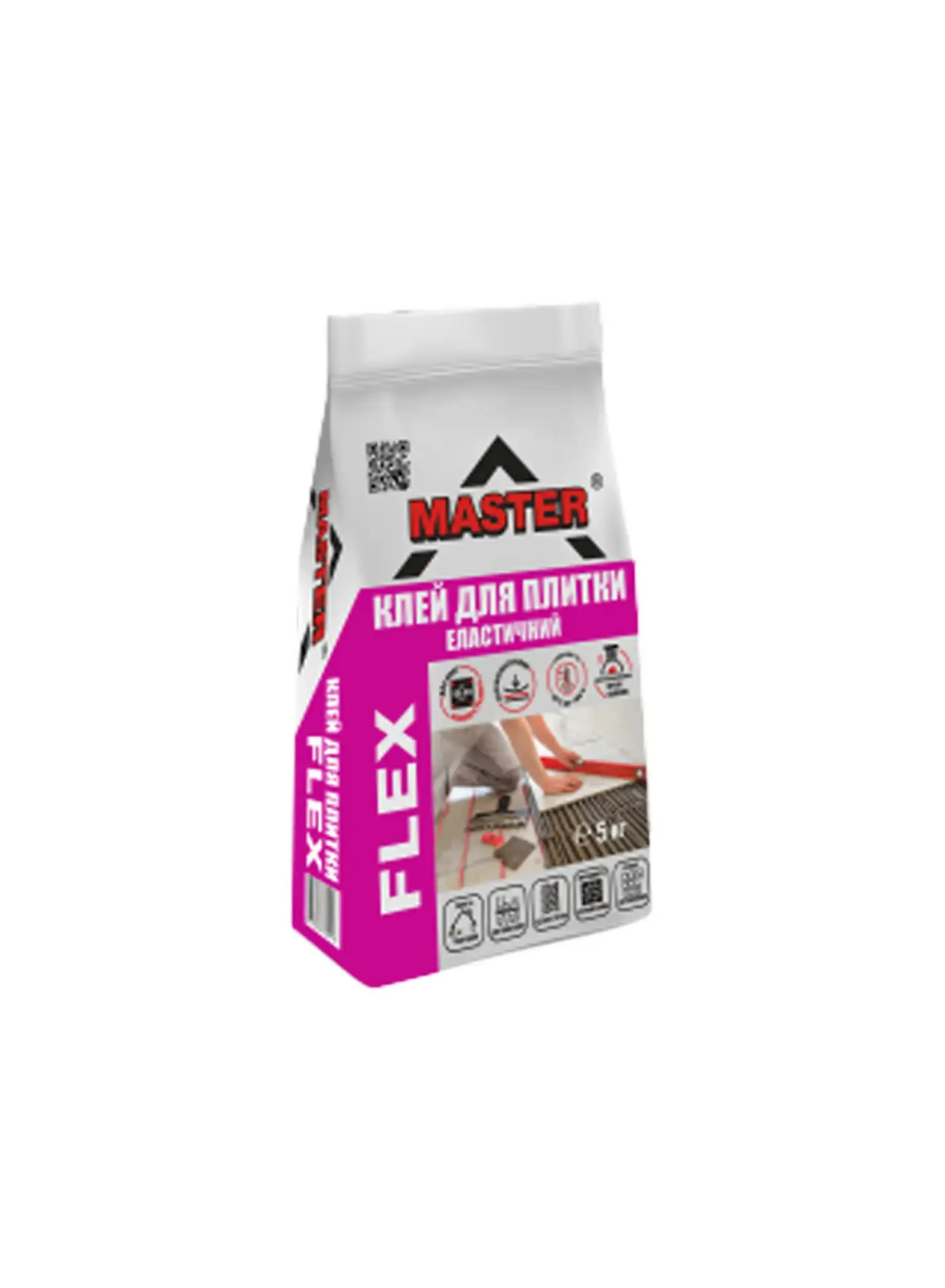 Клей для плитки еластичний TM "Master" "Master-Flex", 5 кг