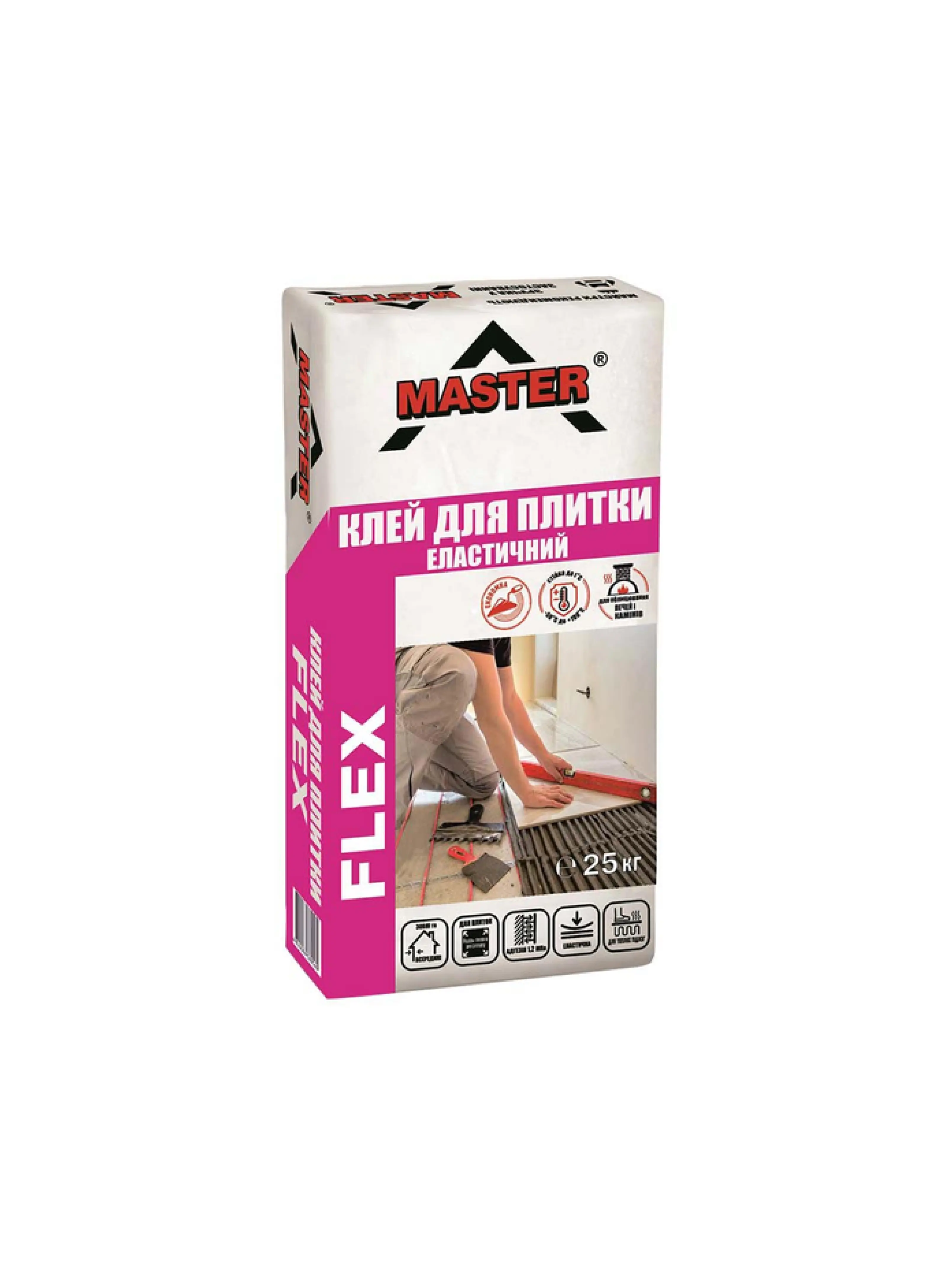 Клей для плитки еластичний TM "Master" "Master-Flex", 25 кг (до 110)