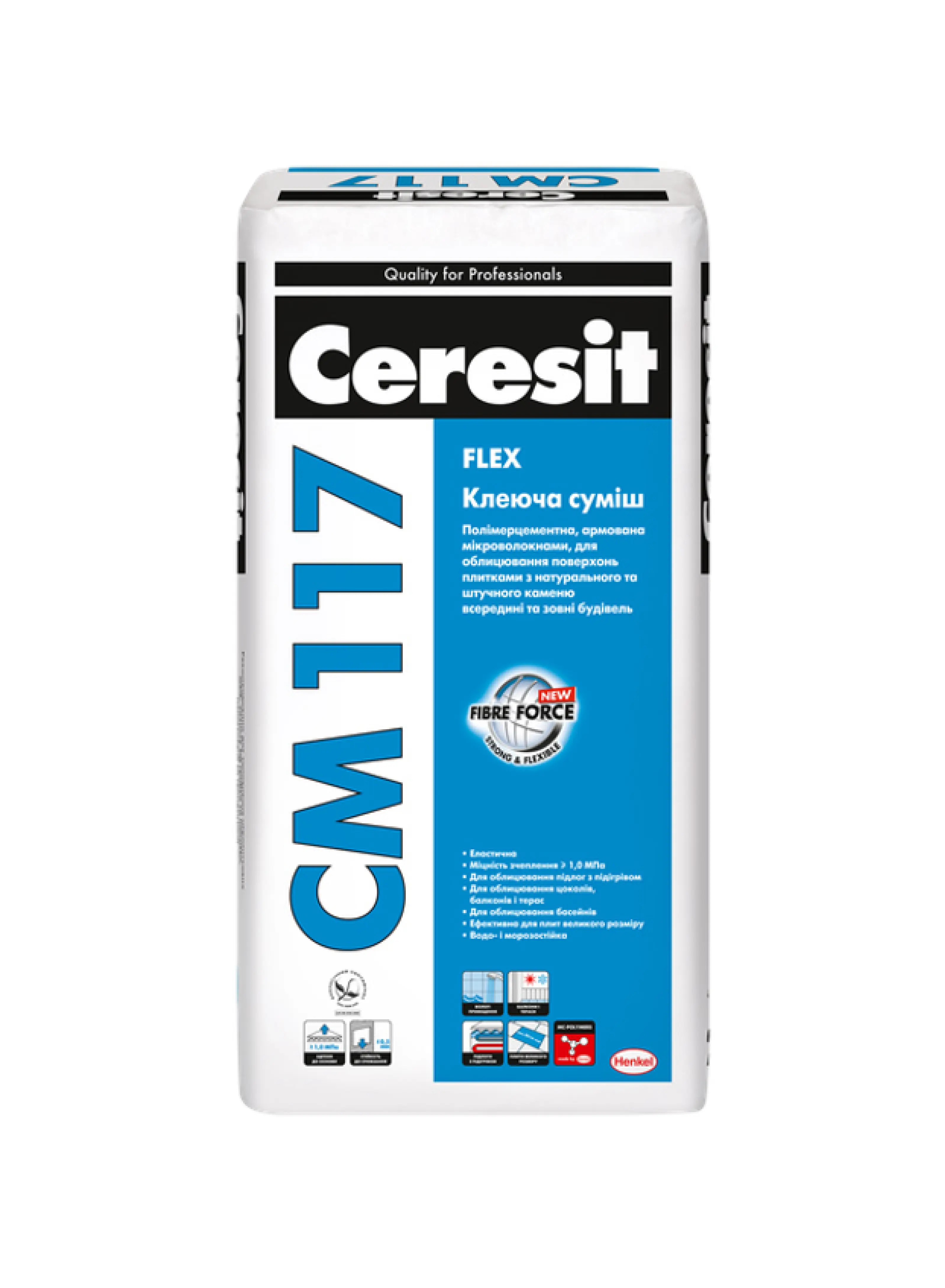 Клей для плитки TM "Ceresit" "CM-117 Flexible", 25 кг