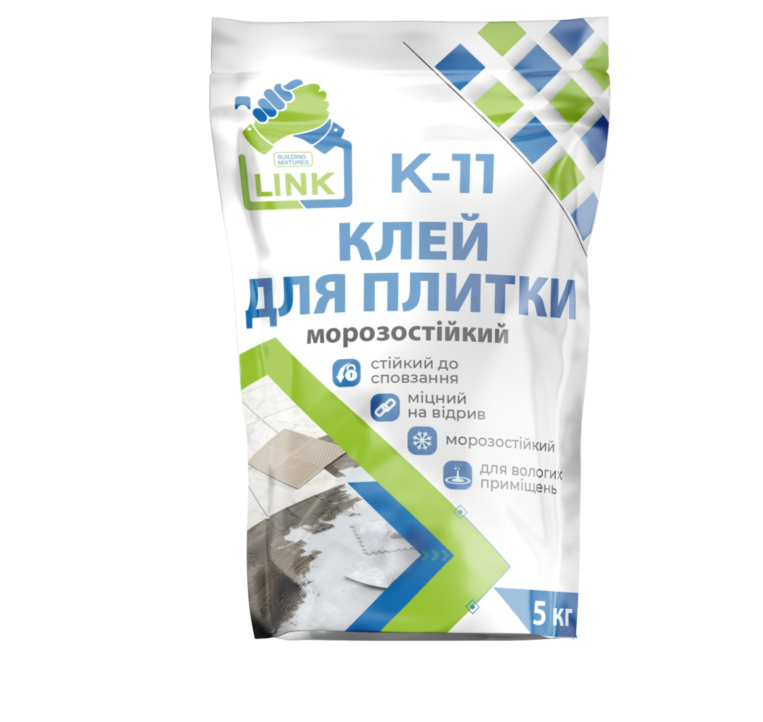 Морозостійкий клей для плитки TM "Link" "K-11", 5 кг